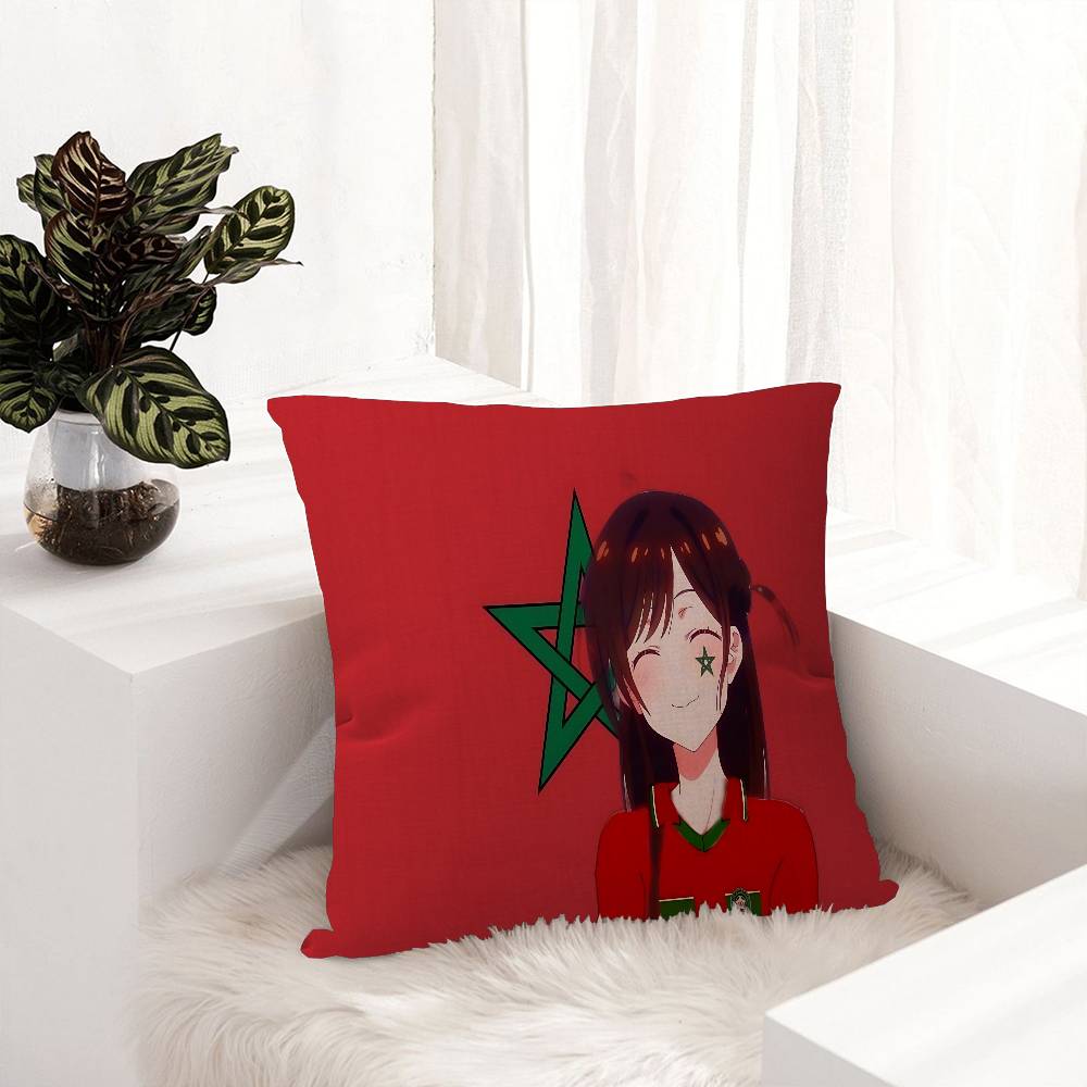 M-Maroko Mapa Flaga Spersonalizowany obraz tekst poduszki dekoracyjne do domu Podarunki domowe 45x45cm