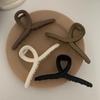 2025 French Retro Matte Brown Cross Claw Shark Hair Clip