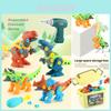 Boys' Dinosaur Building Blocks Set With Electric Drill Abs Material Enhances Emotional Visual And Intellectual Development