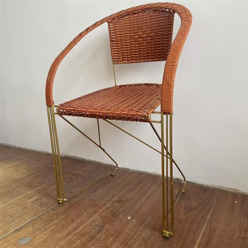 Rattan Office & Leisure Jump Chair for Kids - Stress Relief with Iron Frame & Rattan Weaving