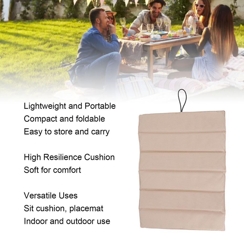 Foldable Camping Sitting Pad Water Proof Lightweight Folding Sitting Cushion for Hiking Backpacking 44x32cm Khaki