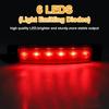 Side Marker Marker for Trailers and X-STYLE Lamps, Red, 12V/24V Universal, 6-LED Lamps, Trucks, 10-Pack (Red)