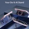 Transparent For Magsafe Wireless Charge Ring Holder Phone Case For iPhone 15 14 Plus 13 12 Pro Max Clear Metal Kickstand Cover
