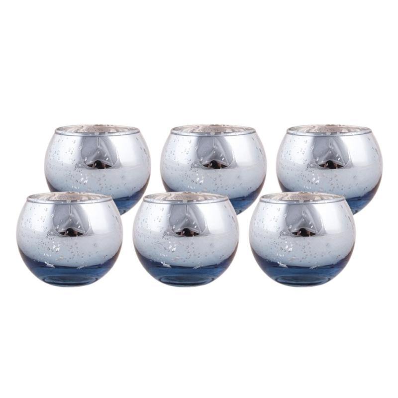 Glass Tealight Candle Holders,Votive Candle Holders for Wedding Table Centerpieces,Glass Tealight Holders Home Decors синий