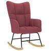 Rocking Chair Burgundy Fabric