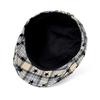 Y2k Plaid Women's Beret Vintage Painter Cap Trend Newsboy Cap  Streetwear