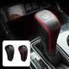 Car Logo Shift Cover Leather Handbrake Shift Sleeve Accessories For Honda Civic Accord CRV Fit Jazz Transalp CBR cb500x Odyssey akd256