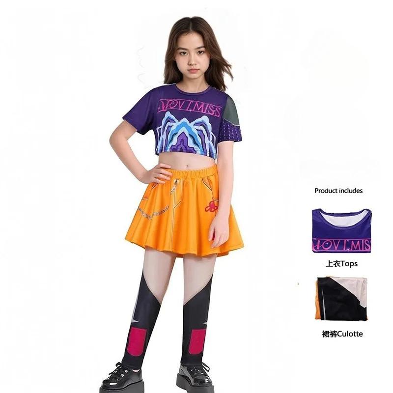 Conjunto de Fantasia Cosplay Caçador de Bruxas para Crianças de Halloween Rumi Zoe Mira Grupo Caçador de Demônios Fantasia de Grupo Estilo Europeu Americano Brinquedo Presente