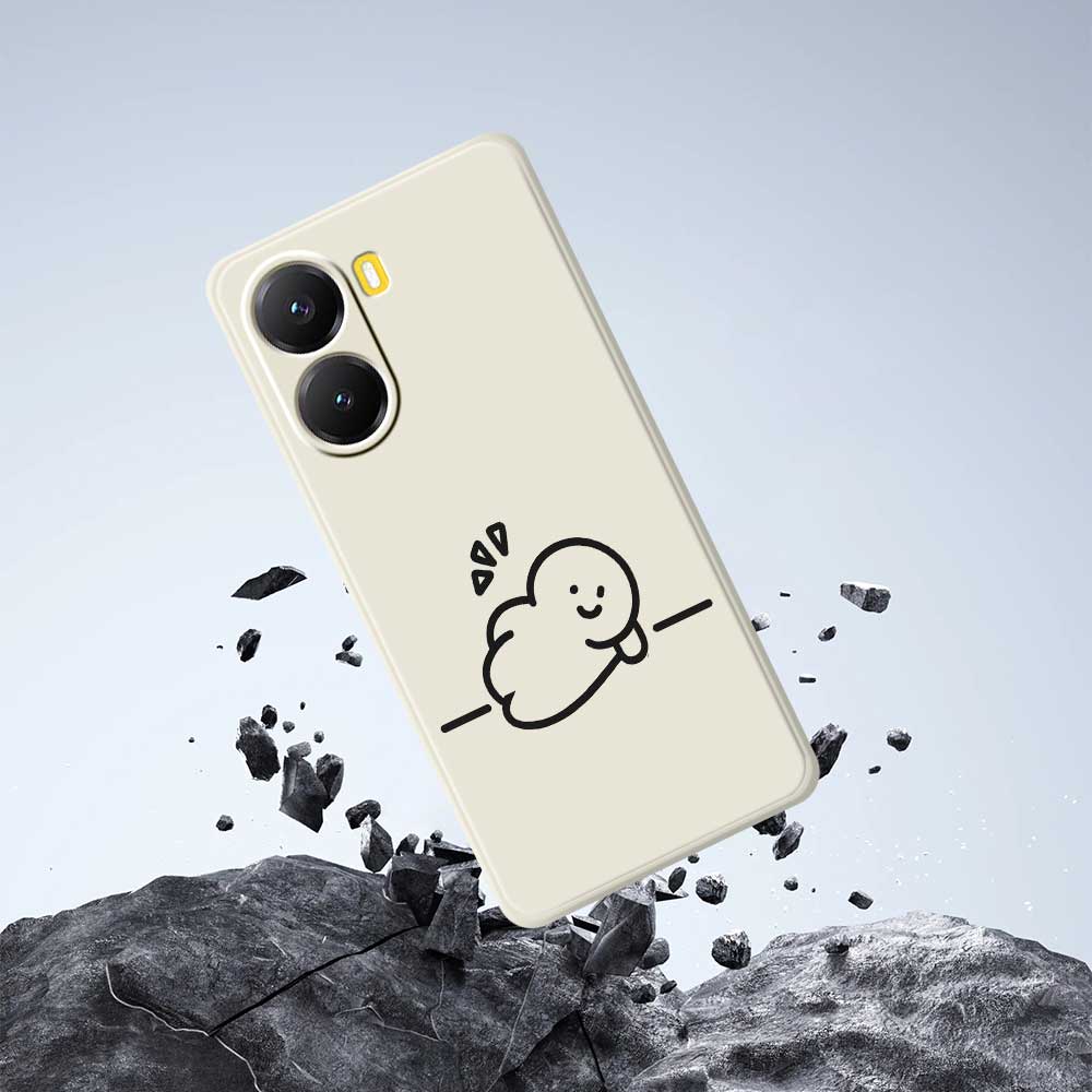 For Xiaomi Redmi Turbo 4 5G/Poco X7 Pro 5G Case Stick Figure Pattern Printing Straight Edge TPU Phone Back Cover