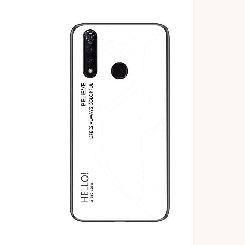 For VIVO Z5X Case Fashion Hard Tempered Glass Luxury Gradient Protective Back Cover Case For Vivo Z5x Z5 X Vivoz5x Phone Shell