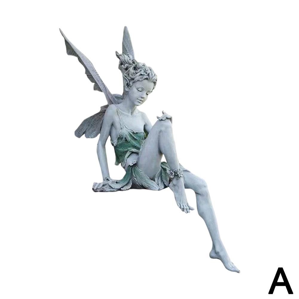 

Статуя Феи Скульптура Сад Ландшафтный Дизайн Двор Искусство Орнамент Сидячее Украшение Смола Турек Ремесло R5T5 White-1pcs