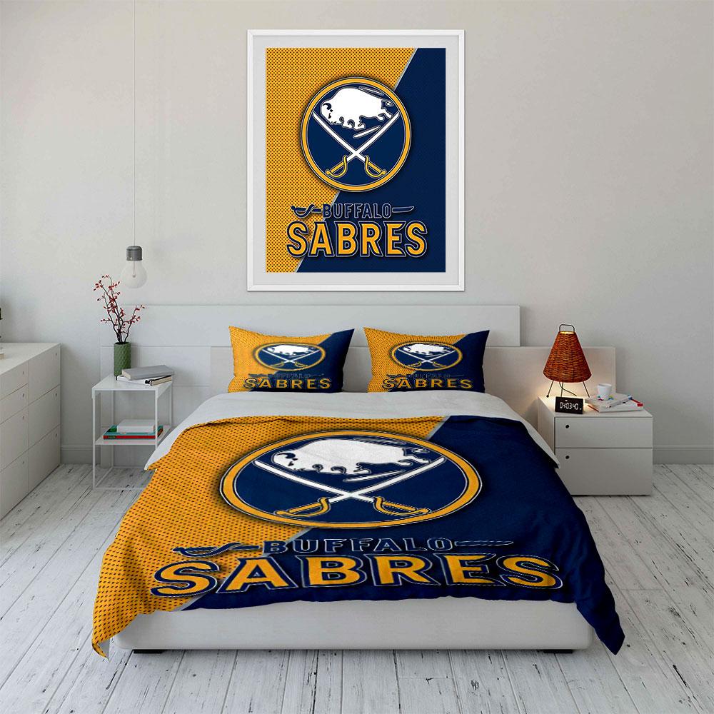 Buffalo Sabres Bettwäsche-Set Bettwäsche Bettbezug-Set Bettbezug Kissenbezüge (1 * Bettbezug 2 * Kissenbezüge, ohne Bettdecke)