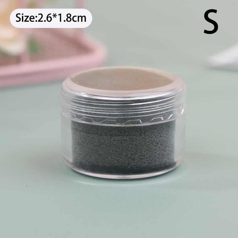 

Круглая цветная драгоценная камень голый камень кольцо дисплей коробка для хранения с прозрачной пластиковой вращающейся крышкой разные размеры губка протектор S чёрный