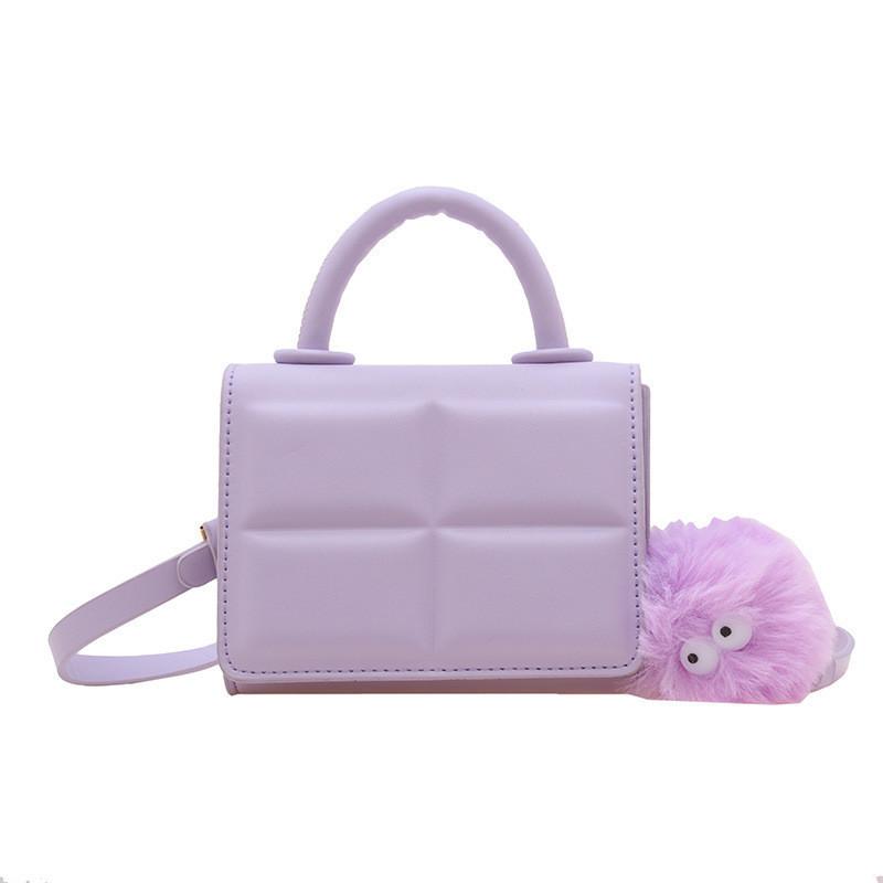Fashionable Purple Yellow Pink And Black Kids Crossbody Bag For Girls And Boys Purple Pendant