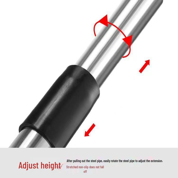 Hand-Crank Stainless Steel Telescopic Flagpole - Thickened, Outdoor, Handheld for Sports and Tour Guide Use