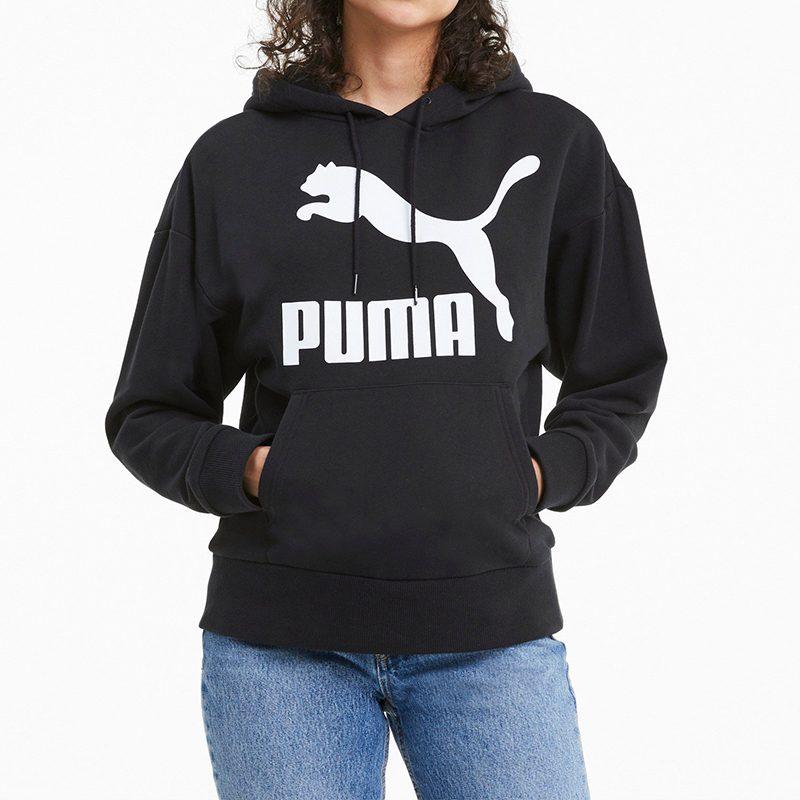 PUMA Sweatshirts Women's Black Hooded Moderate Regular 599197-01