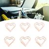100pcs Hrt Shape Paper Clips Cute Metal Paper Clips Portable Adorable Small Paper Clips for Document Organization