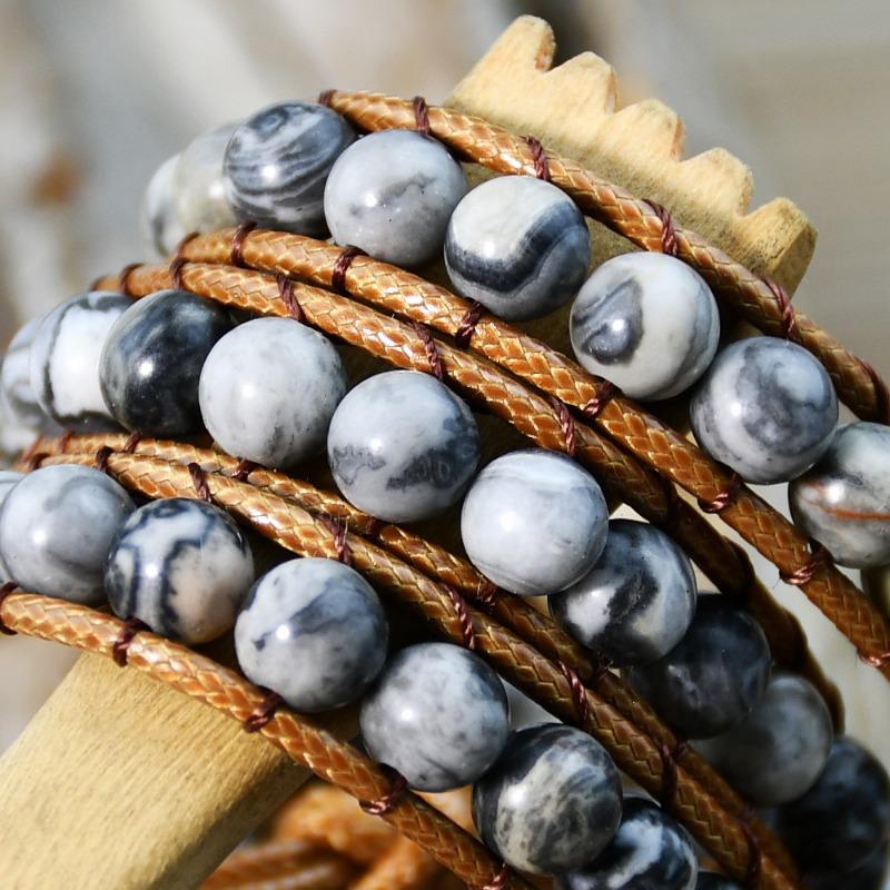 GemChic Women's Ethnic Weave Rope Multilayer Stone Beads Alloy Sunflower Bracelet Classical Retro Birthday Christmas Jewelry Gift