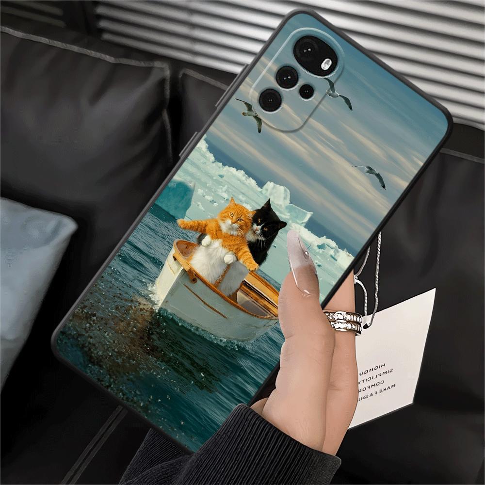 Cute Cartoon Cat Phone Cover Case for Motorola Moto G52 G22 Edge40 G60s G32 Edge 20 Pro 30 Lite G53 G30 G50 G51 G73 G71