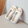 Autumn Winter Solid Girls Flats Shoes Rhinestones Short Plush Warm Kids Ballet Flats Princess Toddler Children Fashion Shoes