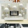 European Style 3D White Balls Dandelion Photo Wallpaper for Living Room TV Background Bedroom Wall Murals