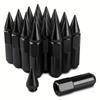 20pcs M12*1.5 Forged Lightweight Spike Nuts, Hexagonal Wheel Lug Nuts, Metal Construction, Precision Forged Nuts for Automotive Wheel Nuts