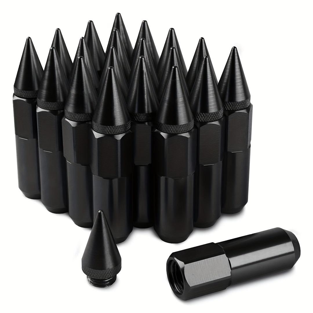 20 шт. кованые легкие гайки-шипы M12*1.5, шестигранные колесные гайки, металлическая конструкция, прецизионно кованые гайки для автомобильных колесных гаек чёрный