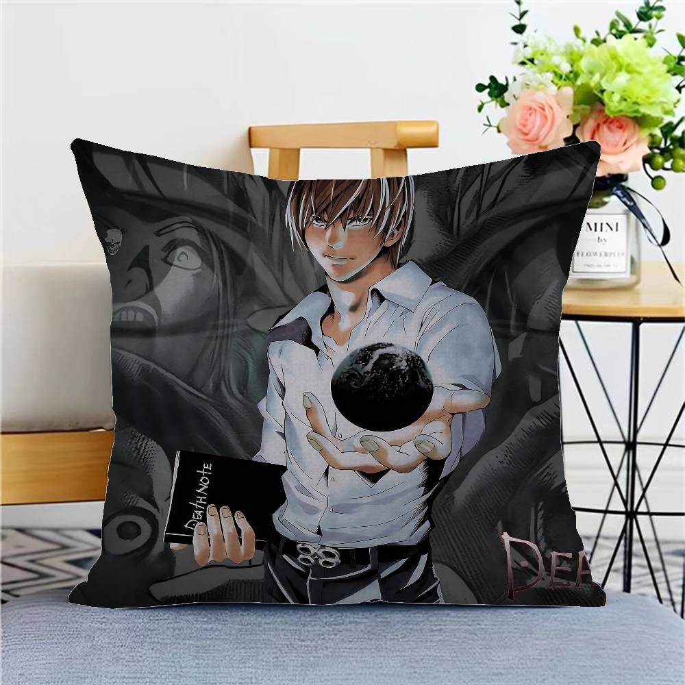 Classic Anime D-Death N-Note 45*45cm Cushion Cover Pillow Cover Decor Pillowcase Home Pillowcase For Couch Pillow