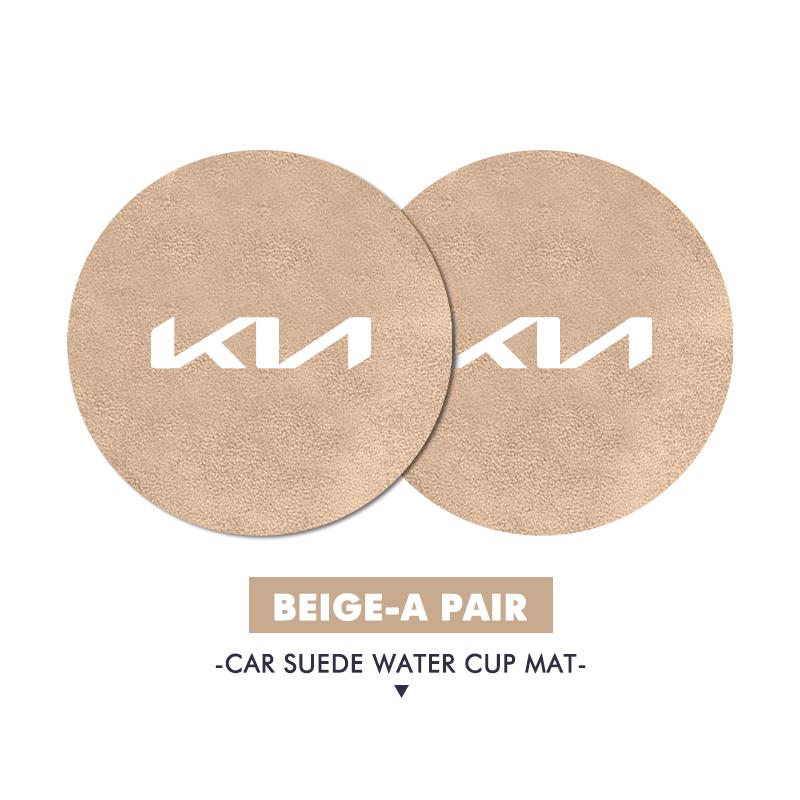 For KIA Car Water Cup Mat Coaster Non-Slip Pad Interior Accessories Ceed Sportage Rio K5 K2 Optima Cerato Venga Sedona