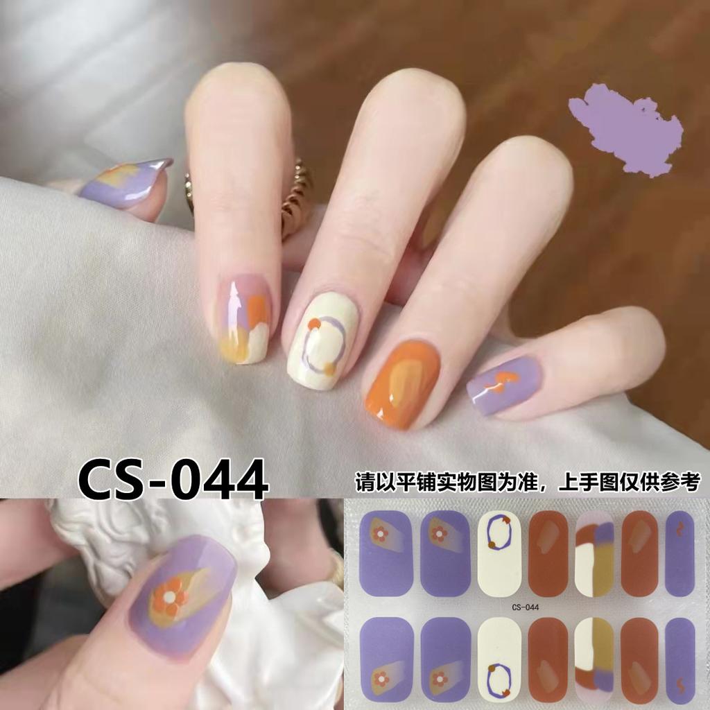 CS voděodolný a nepečlivý gelový lak na nehty film vše lepí Japonský a korejský větrný jarní a letní balicí papír na nehty balicí papír