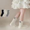 Cute Bow Sock Girls Middle Tube Socks Lolita Style Socks Fashion Simple Solid Color Autumn Sweet Girls Socks