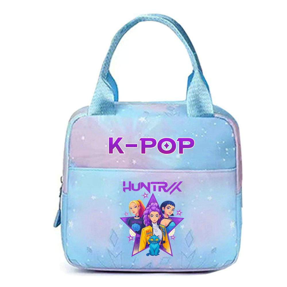 KPop lovci démonů Kancelářští pracovníci S obědovým sáčkem Přenosný izolovaný velkokapacitní obědový sáček Taška přes rameno Dvouúčelový
