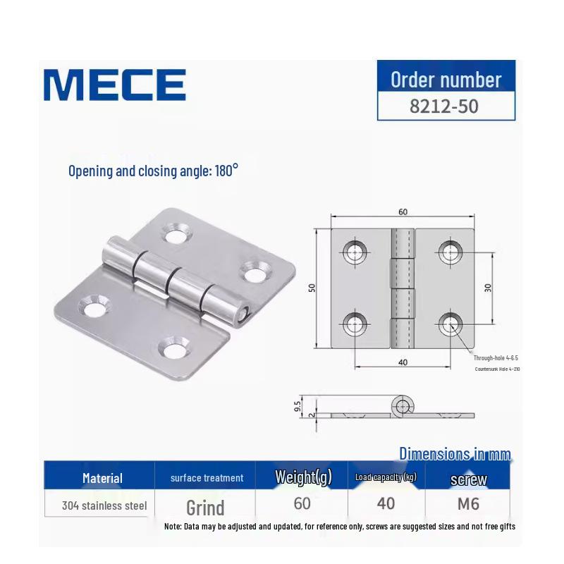 304 Stainless Steel Thickened Cabinet & Wooden Door Hinges