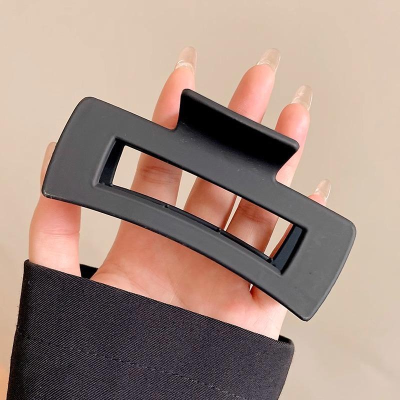 Massive schwarze matte große Haarklammern aus Acryl, Haarnadeln, Hai-Clip, Haarspange, Krabben-Haarspangen, Kopfbedeckung für Frauen, Haar-Accessoires