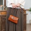 First Layer Cowhide New Commuter Shoulder Bag Retro Literary Messenger Women'S Bag Vegetable Tanned Cowhide Texture Summer Bag