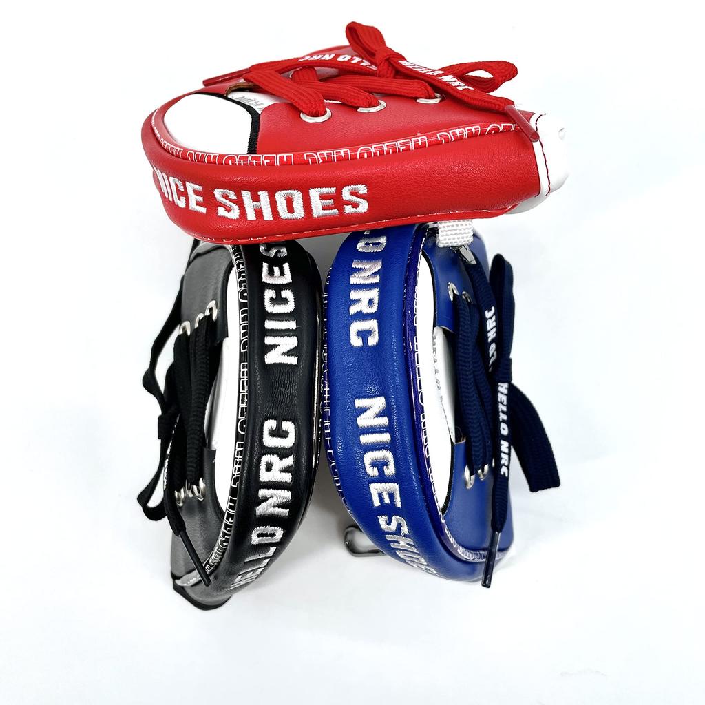 Golf Putter Abdeckung Putter Fall Kopf Abdeckung Mallet Typ Pin Typ PU Leder (Hammer Typ ROT)