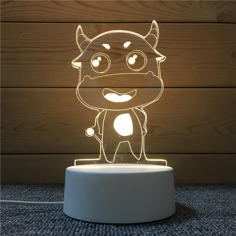 3d Nightlight Vision Bedroom Creative Desk Lamp Diy Holiday Gift Usb Direct Plug