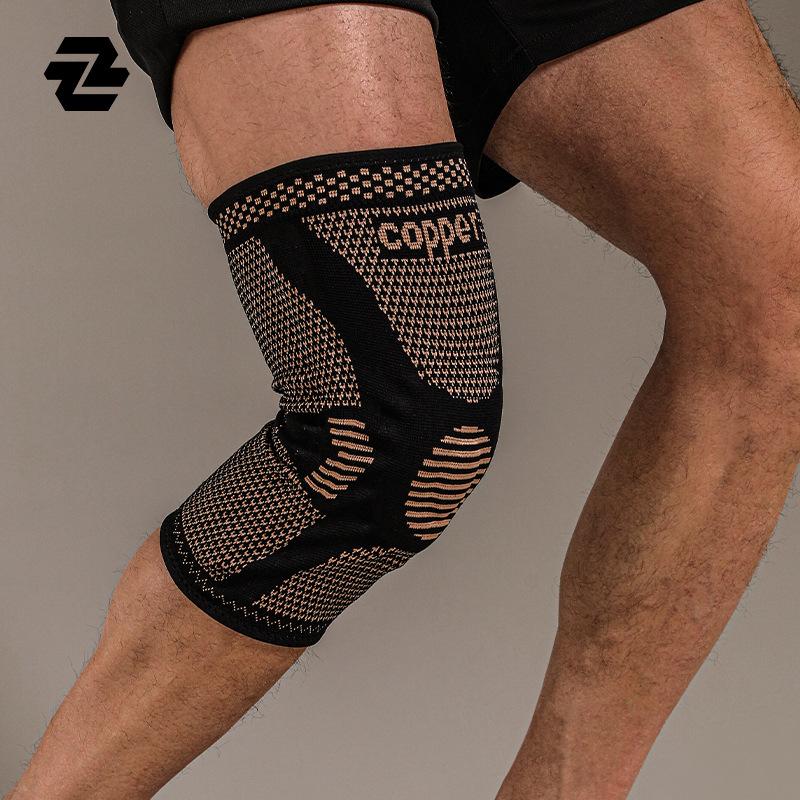 

Copper Ion Anti-Collision Sports Knee Pad with Sweat-Absorbing Knit for Basketball, Football, and Mountaineering Support Medium