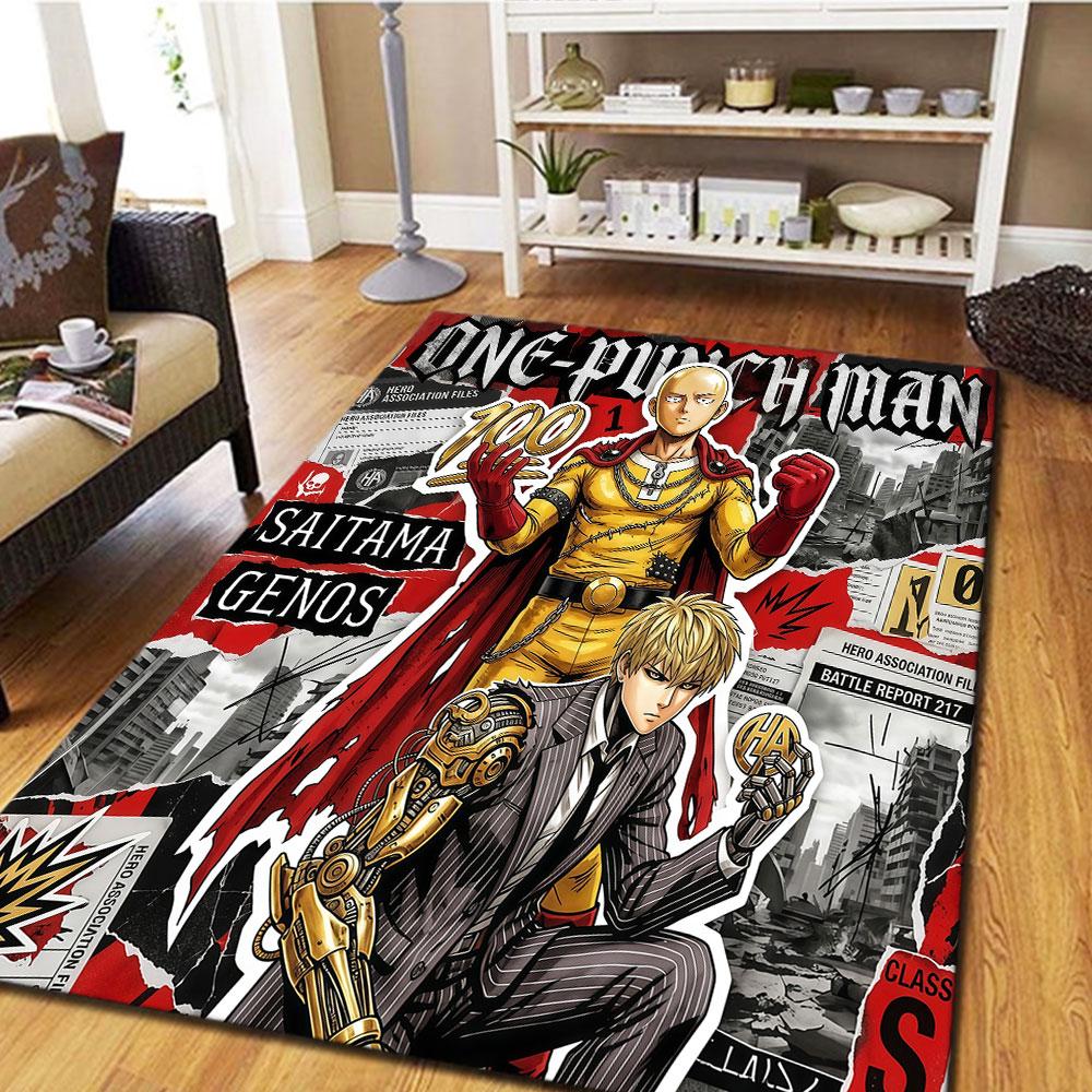 One-Punch Man Man Patterned Carpet for Play Floor Carpet Cool Movie Carpet Living Room Holiday Present Birthday Present HE105