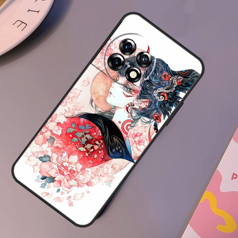 Japanese Style Anime Fox Case For OnePlus 12R 10T 10R 9RT 9 10 Pro OnePlus 12 11 Nord 3 2T CE 2 Lite N20 N10 Cover
