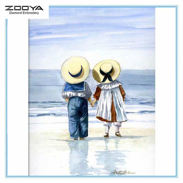 

ZOOYA DIY 5D Полный дрель Алмазная картина Пара Вышивка Крестом Мозаика Картина Домашний декор
