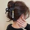 2025 Black Large Grab Clip Female Back of Head Hair Grab Clip Frosted Shark Clip Hair Accessories