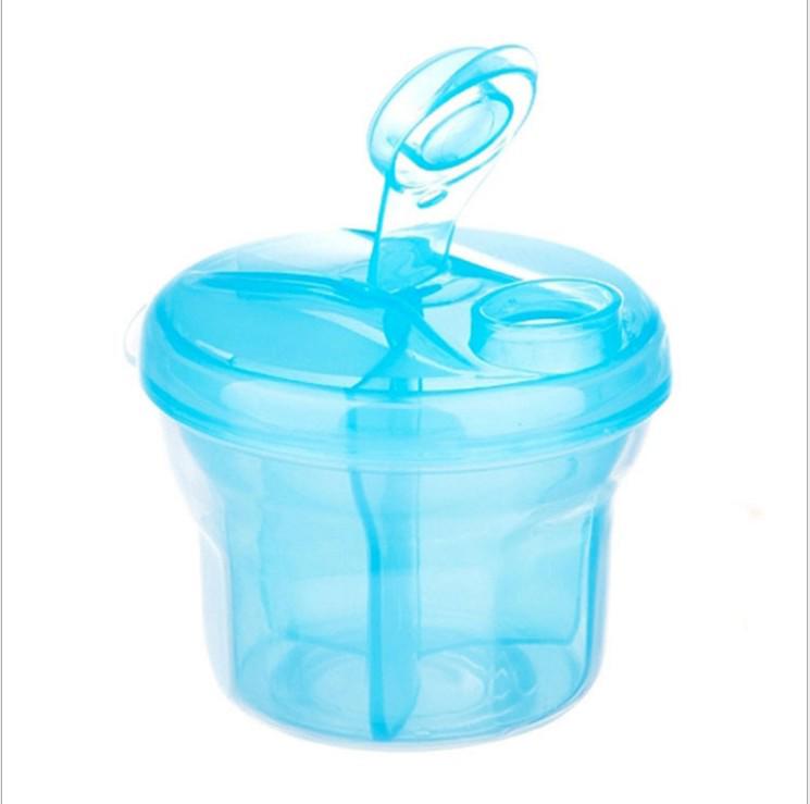 Three-Compartment Rotating Milk Powder Container - Multifunctional, Portable Baby Milk Powder Box