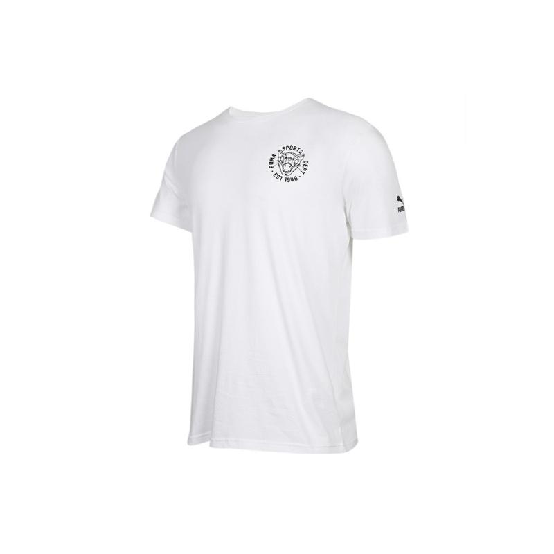 Puma Graphic Vintage Cat Tee Men Tops White 578728-02
