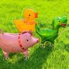 With Wheels Standing Foil Balloons Movable Design Foil Balloons With Wheel  Kids Birthday Party