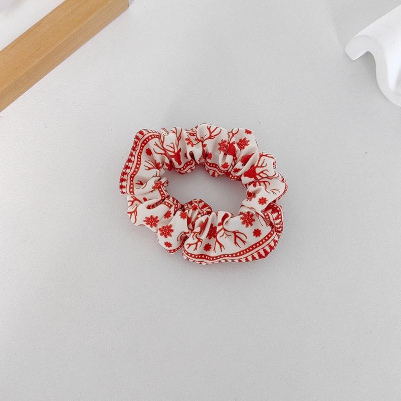 2024 Fashion Satin Christmas Scrunchie: High Elastic Hair Tie for Women