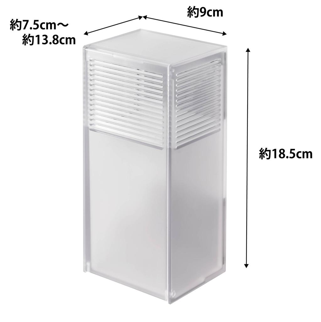 Yamazaki Jitsugyo 3327 dvoucestné deodorizační pouzdro na korálky čiré přibl.. Š9 x H7,5 – 13,8 x V18,5 cm Samostatně stojící chlopeň Smart Magnet Typ Snadné doplňování 3327