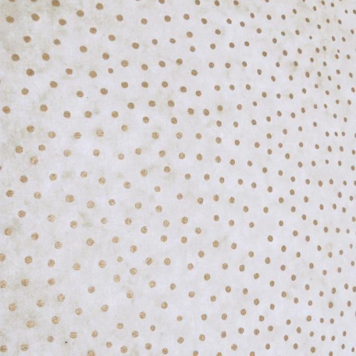 Papier à motifs raidana blanc pois or 50 x 70 cm Blanc