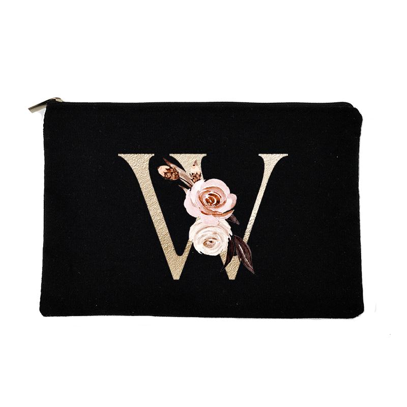 Bridesmaid Makeup Bag Letter Print Travel Cosmetic Case Female Beauty Organizer Toiletry Storage Pouch Purse Wedding Bride Gift