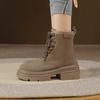 Fashion High Platform with Laces Women's Ankle Boots Round Toe Chunky Warm Autumn Winter Female Short Shoes Fashion 2025 Luxury Booties